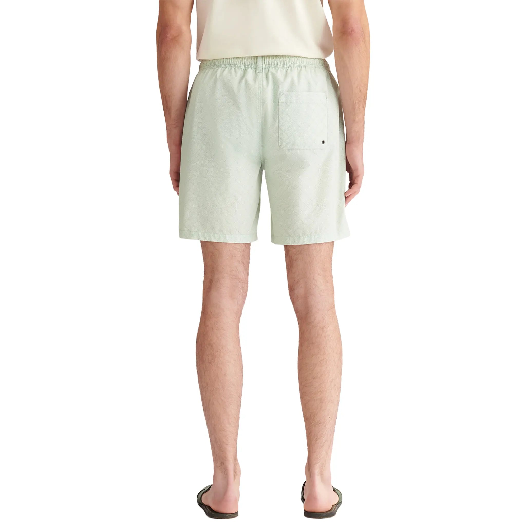 Back View of Peckham Rye The 305 Monogram Seafoam Swim Shorts
